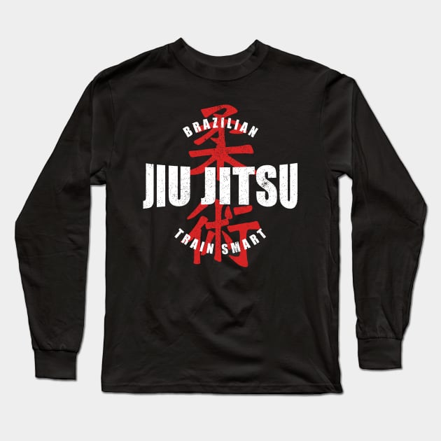 Jiu Jitsu ✅ Train Smart Long Sleeve T-Shirt by Sachpica